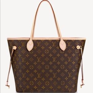 Louis Vuitton MM Neverfull Bag w/ Clutch + Box